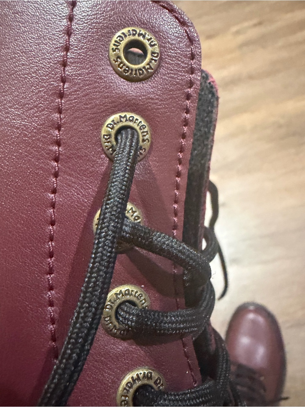 Dr. Martens Luana Burgundy (Cherry Red) Lace-Up Combat Boots Women’s 7 - Picture 9 of 12